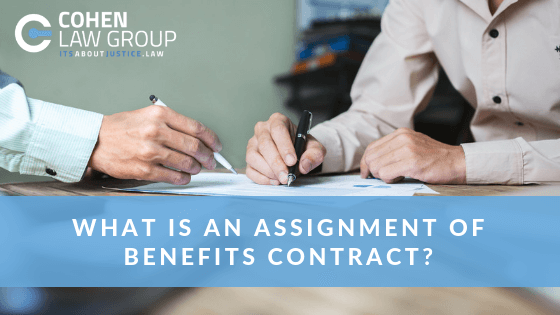 What is an assignment of benefits contract?