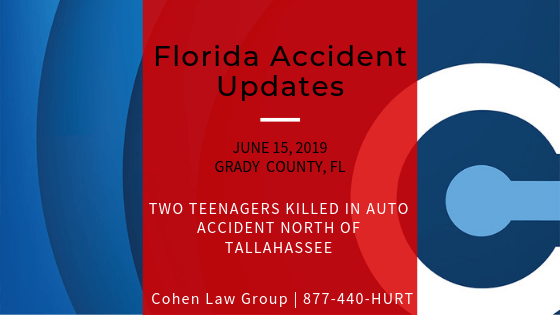 Two teenagers killed in auto accident north of Tallahassee