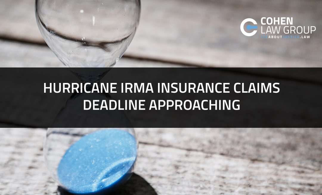 Hurricane Irma Insurance Claims Deadline Approaching